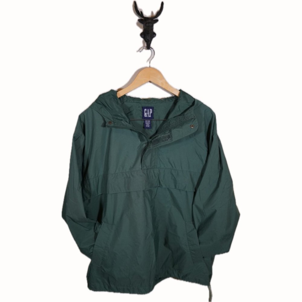 Vintage 90's Green Gap Windbreaker with hood